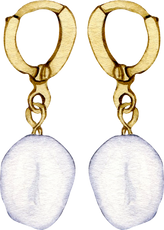 Watercolor pearl earrings